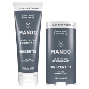 Mando Unscented Deodorant Set - White